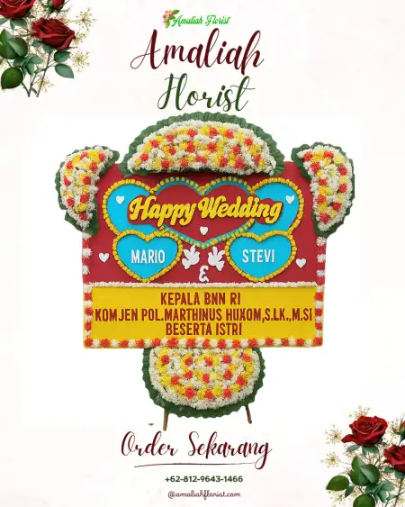 Papan Bunga Pernikahan Balaroa